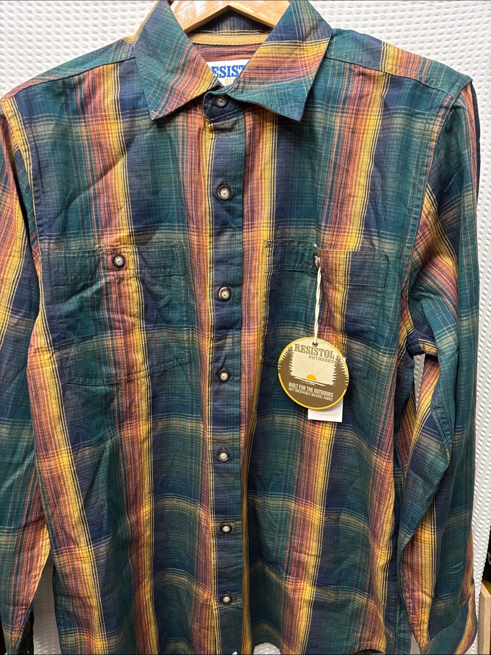 Resistol Men's Parker large plaid button-down western shirt